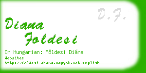 diana foldesi business card